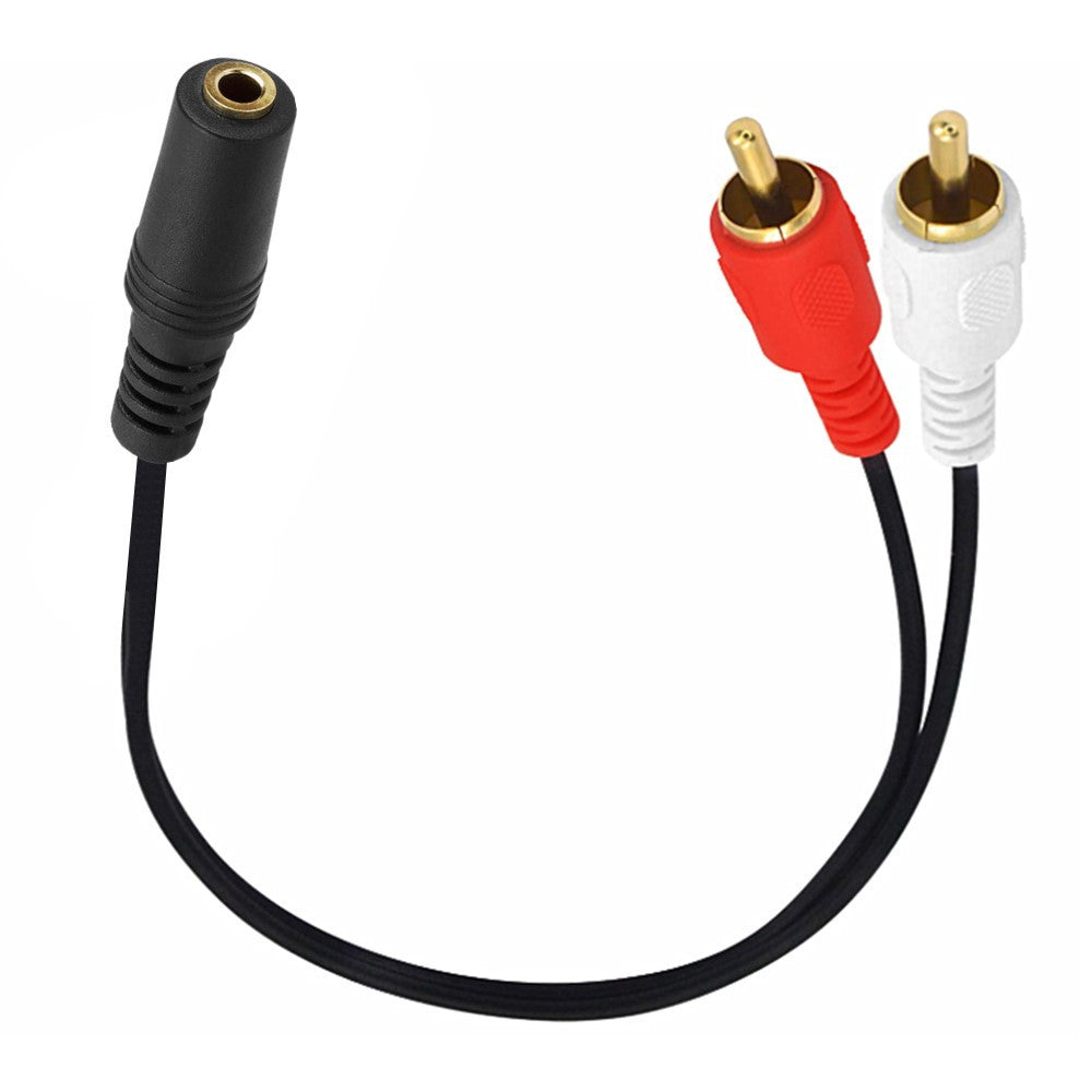 3.5mm Female to Dual RCA Male Audio Stereo Y Splitter Cable