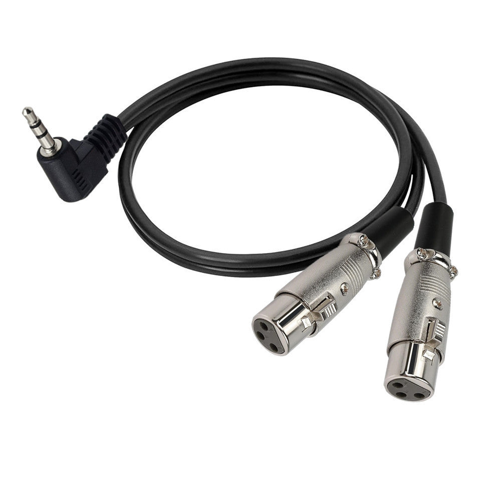 3.5mm TRS 1/8 Inch Male to 2 XLR Female Unbalanced Audio Cable Y Splitter