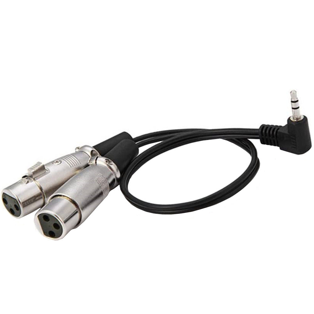 3.5mm TRS 1/8 Inch Male to 2 XLR Female Unbalanced Audio Cable Y Splitter