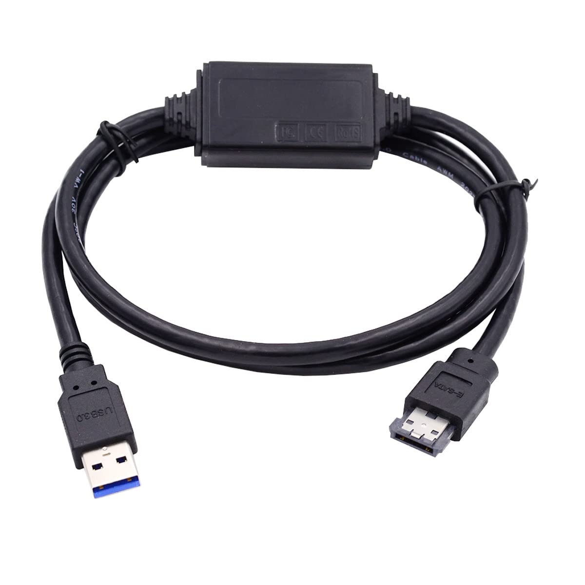USB 3.0 A to Power Over eSATA DC5V Cable USB2.0 to HDD/SSD/ODD eSATAp Converter 1m
