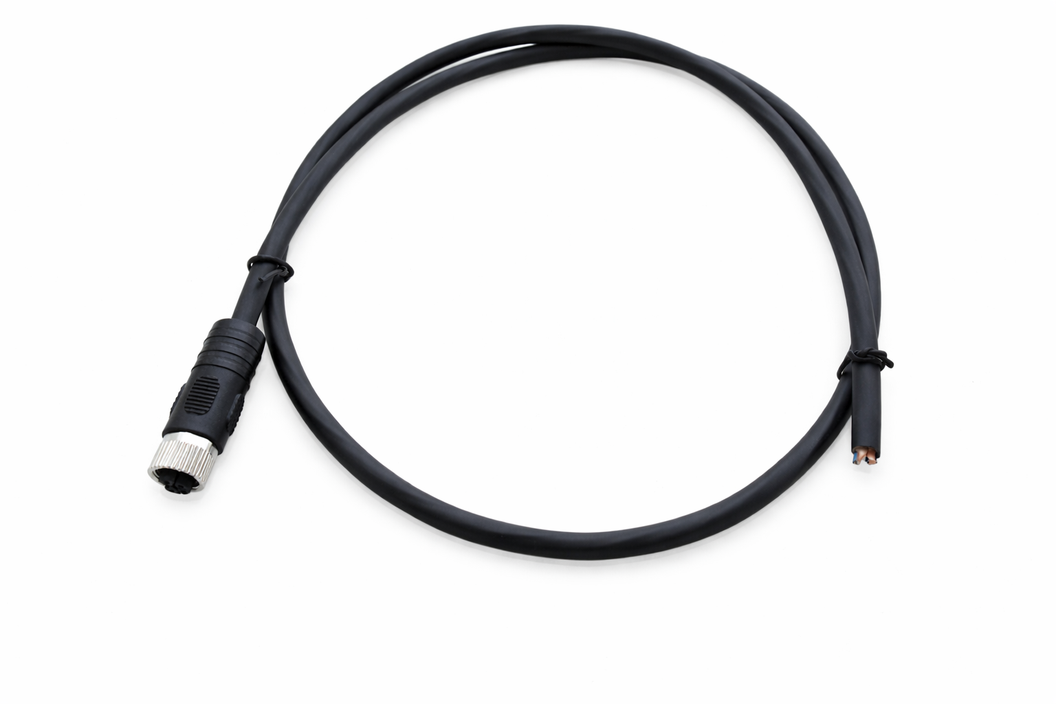 M12 L-Code 4-Pin Female to Open Wire Power Cable 1m – PUR Drag Chain