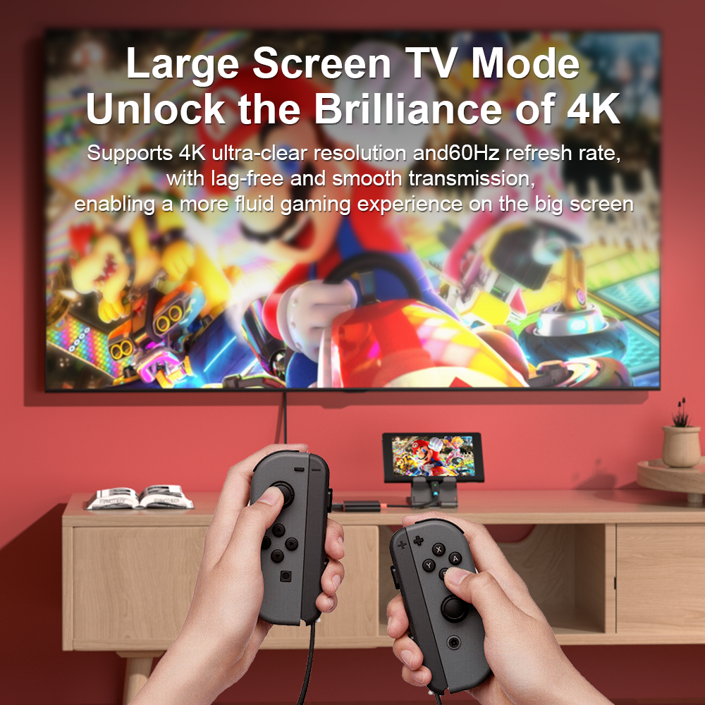 3-in-1 Switch Docking Station – 4K 60Hz UHD Screen Mirroring & Multi-Function Charging Adapter for Nintendo Switch 2 / TV