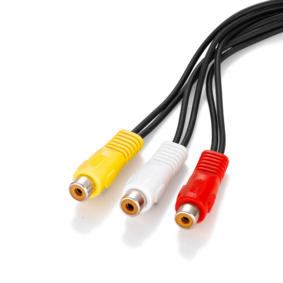 3 RCA Female to 6 x RCA Male Audio Video AV Splitter Cable