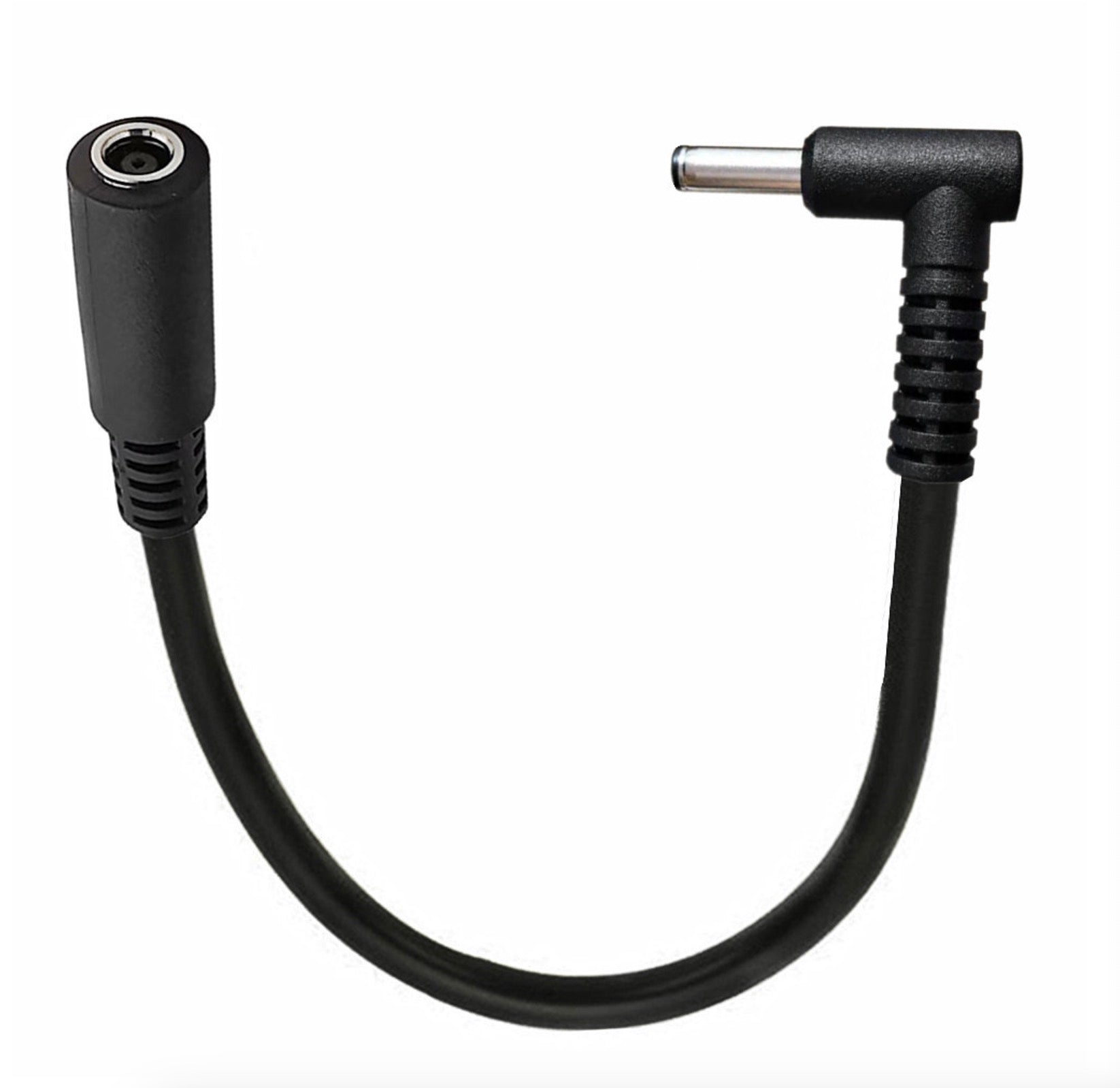 Right angle 4.5mm x 3.0mm DC adapter extension lead