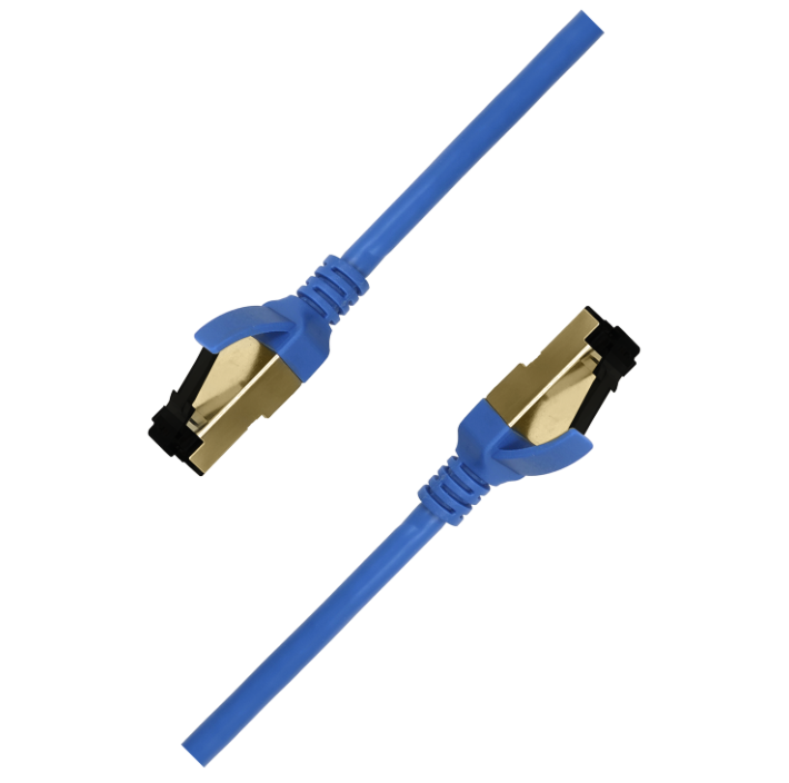 40G Cat8 F/FTP 28AWG slim RJ45 patch cable with gold shielded connectors