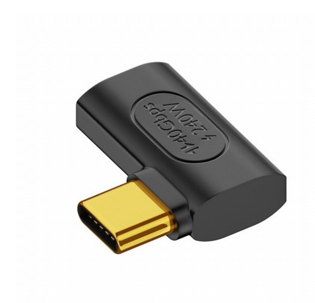 USB4 angled adapter supporting ultra fast 40Gbps data transfer