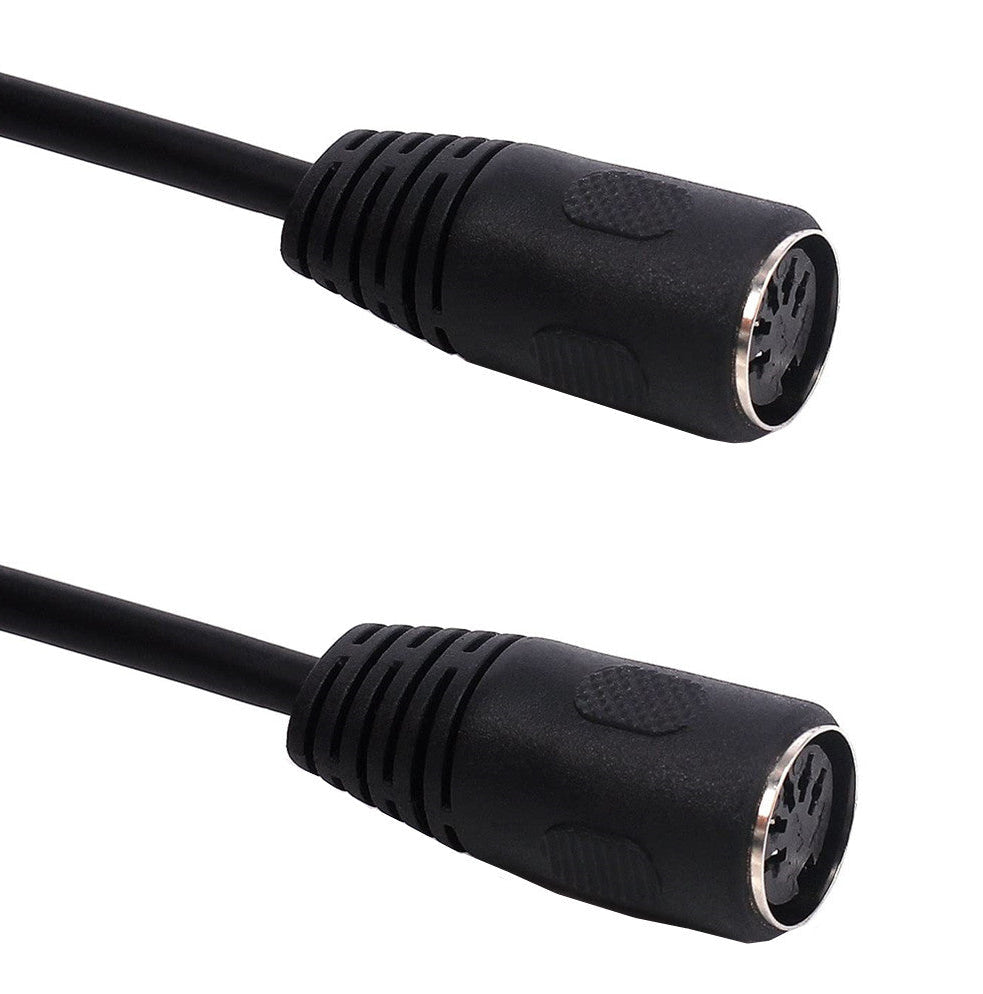 MIDI DIN female to female audio extension cable close-up connectors