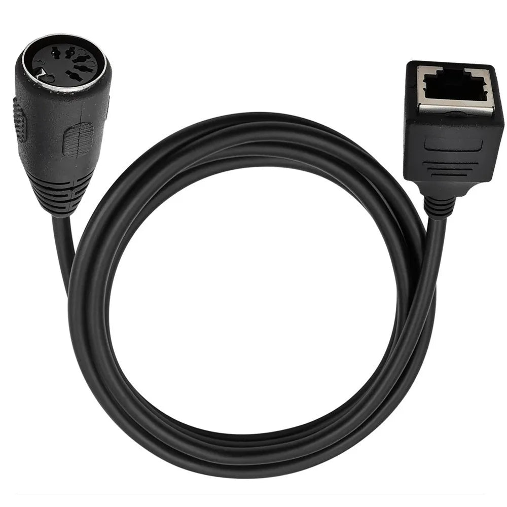 MIDI DIN to RJ45 adapter cable for studio and stage equipment