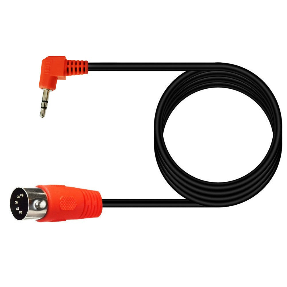 5 pin DIN connector with red housing