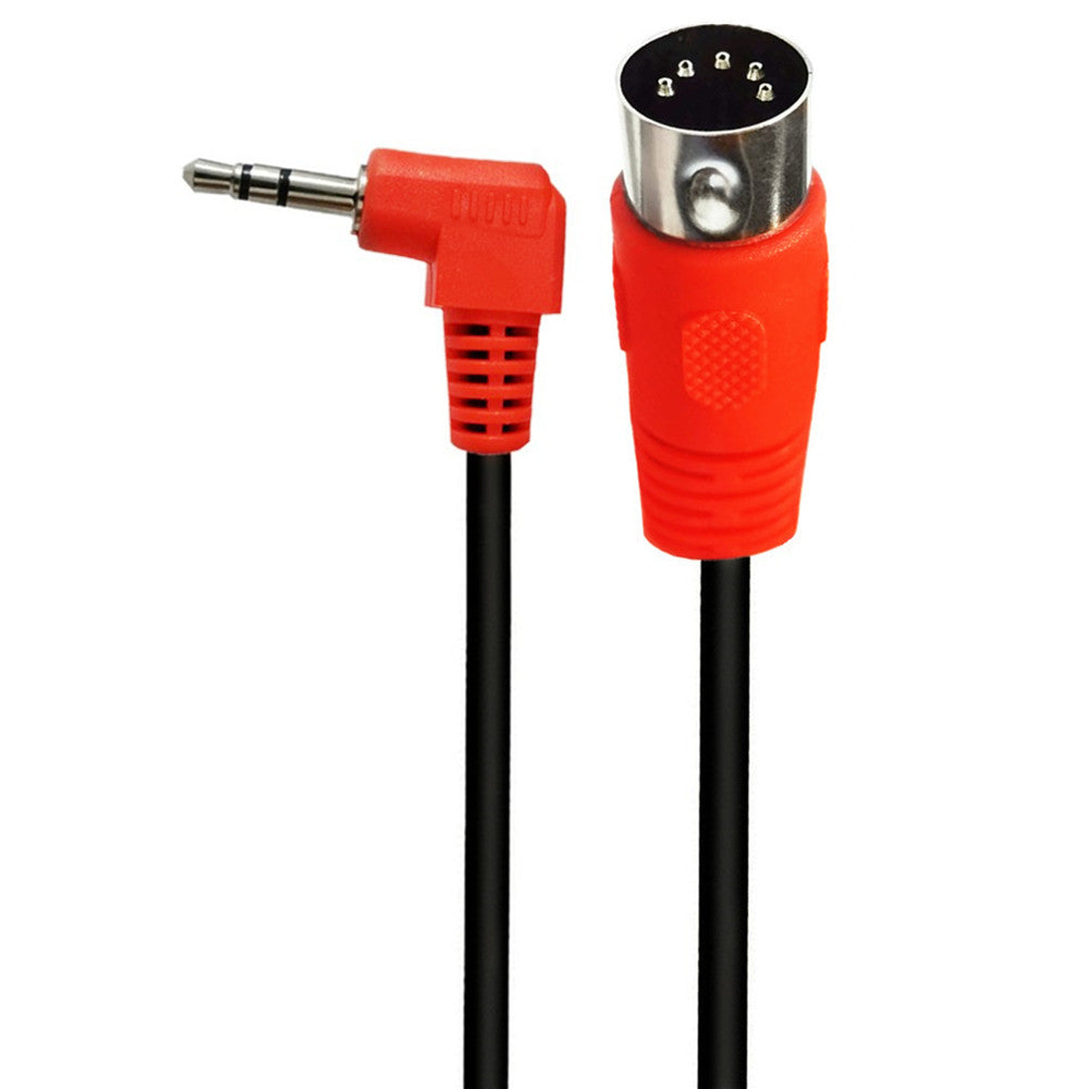 5 pin DIN male to 3.5mm TRS angled audio cable