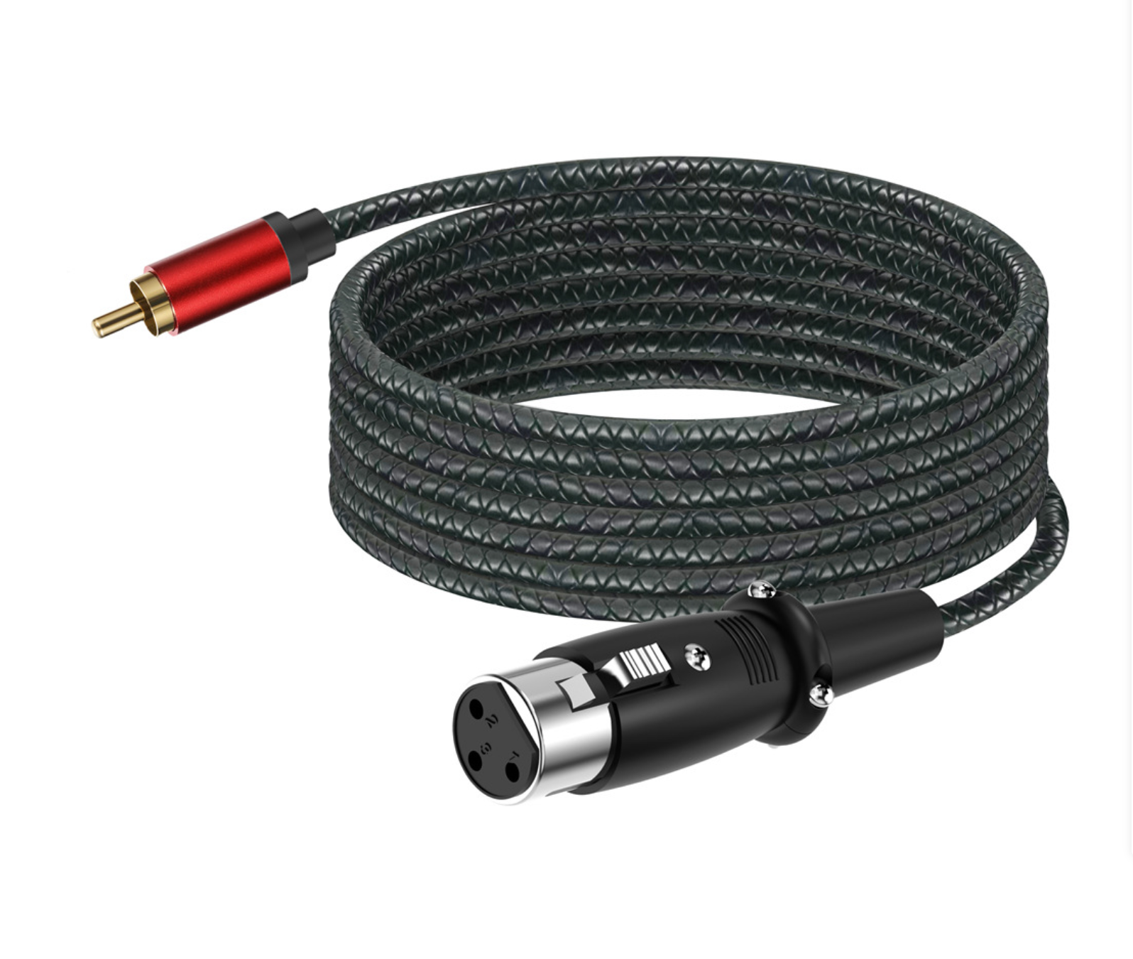 RCA Male to 3 Pin XLR Female Audio Cable – Stereo Adapter Connector for Microphone, Mixer & Pro Audio