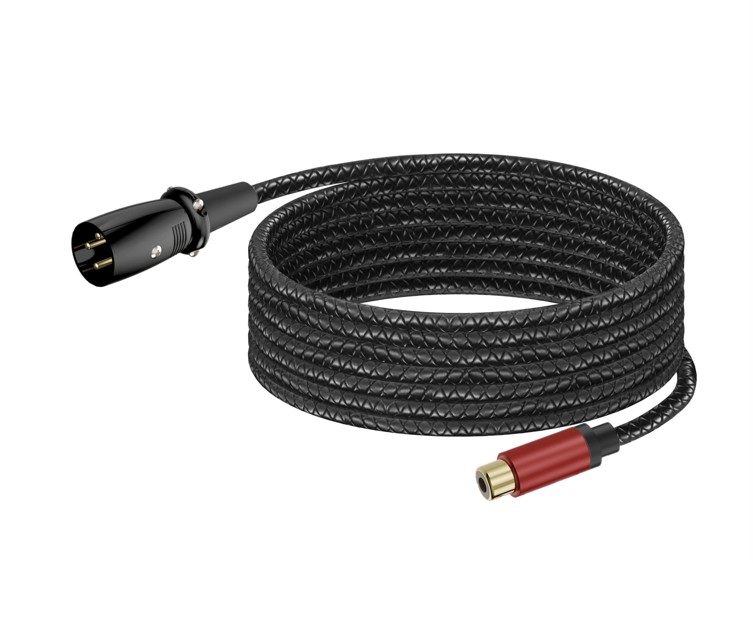 XLR Male 3 Pin to RCA Female Audio Cable – Professional Stereo Adapter for Audio Mixers & Amplifiers