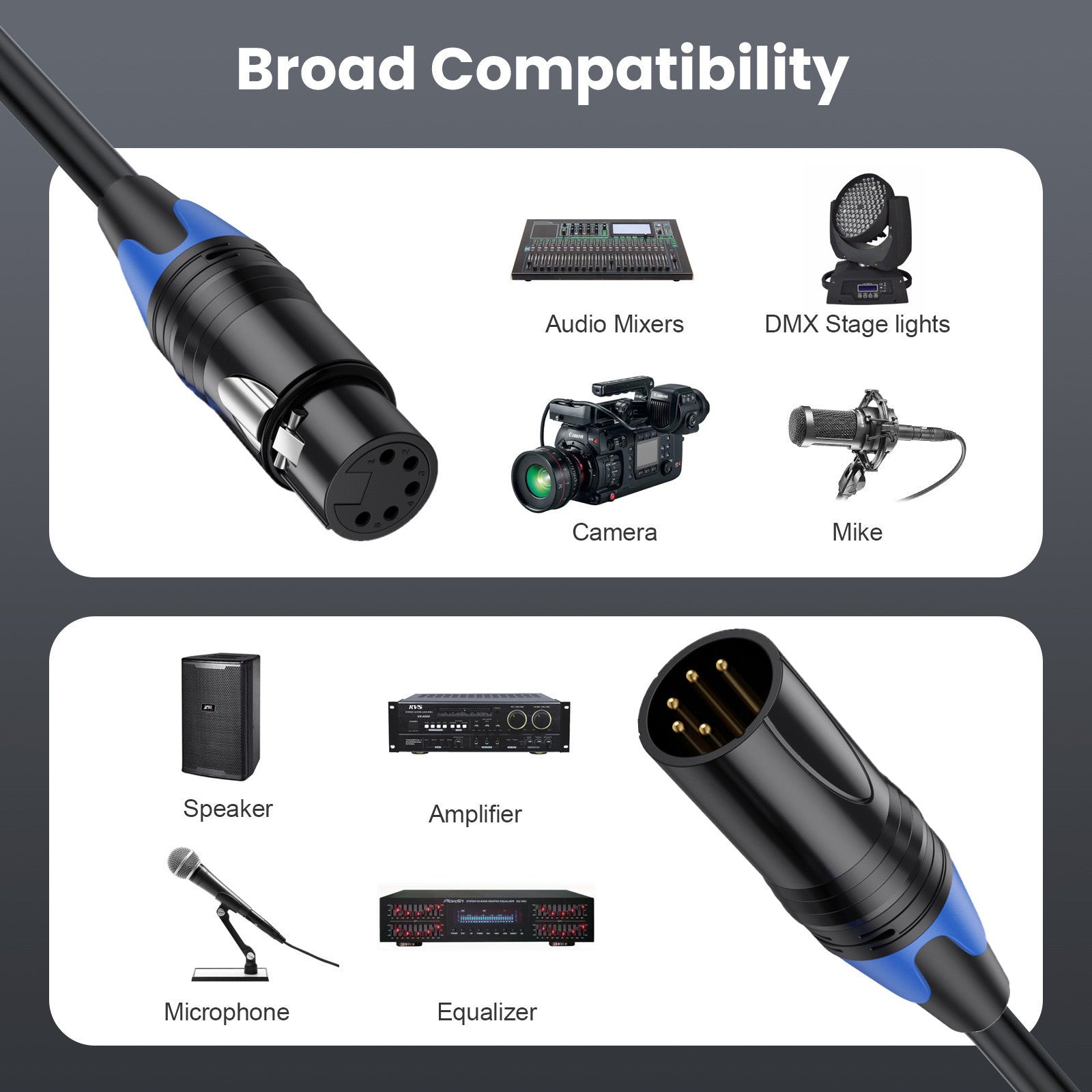 5 pin XLR DMX Y splitter