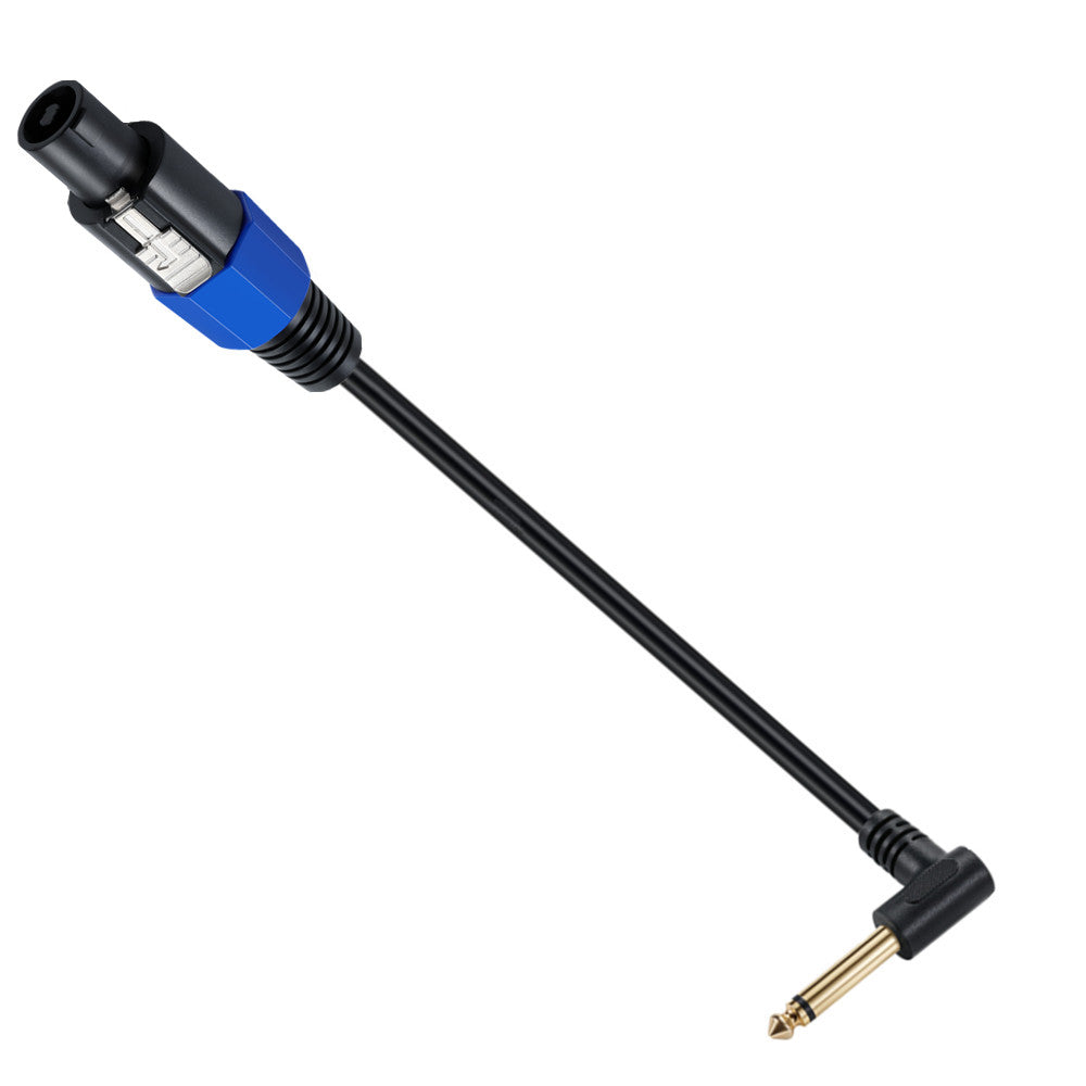 6.35mm angled jack audio cable close up