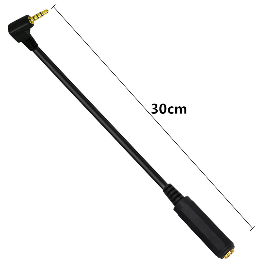 Right angle 3.5mm audio adapter cable for mixers and amplifiers