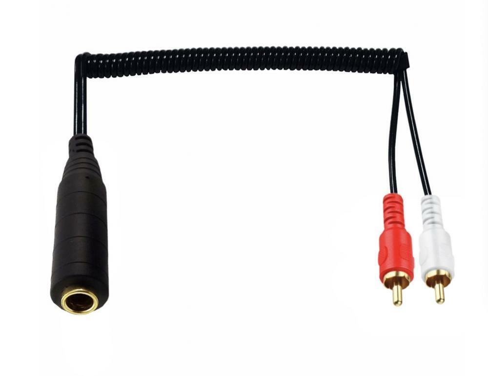 6.35mm female to dual RCA audio 