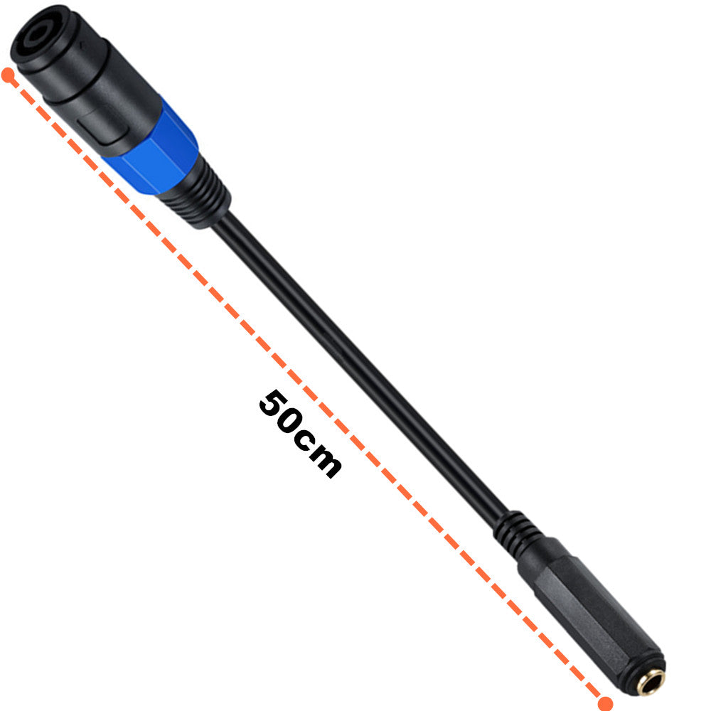 6.35mm jack connector close up audio cable