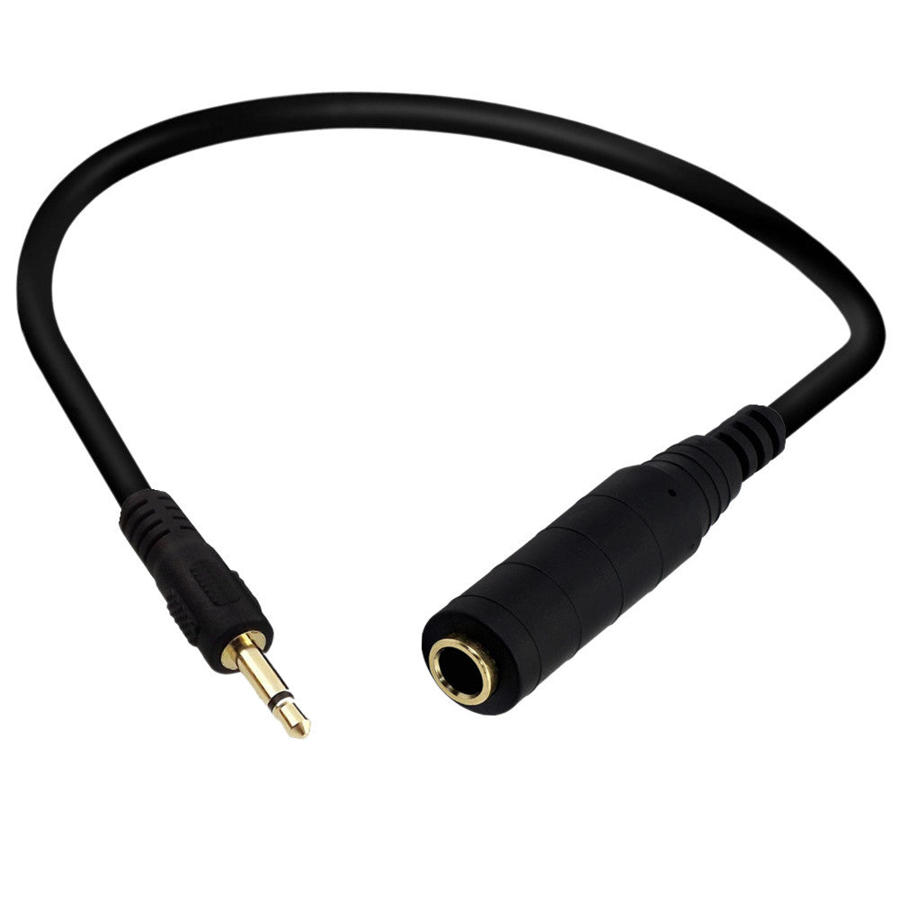 6.35mm mono female audio adapter cable for headphones and amplifiers