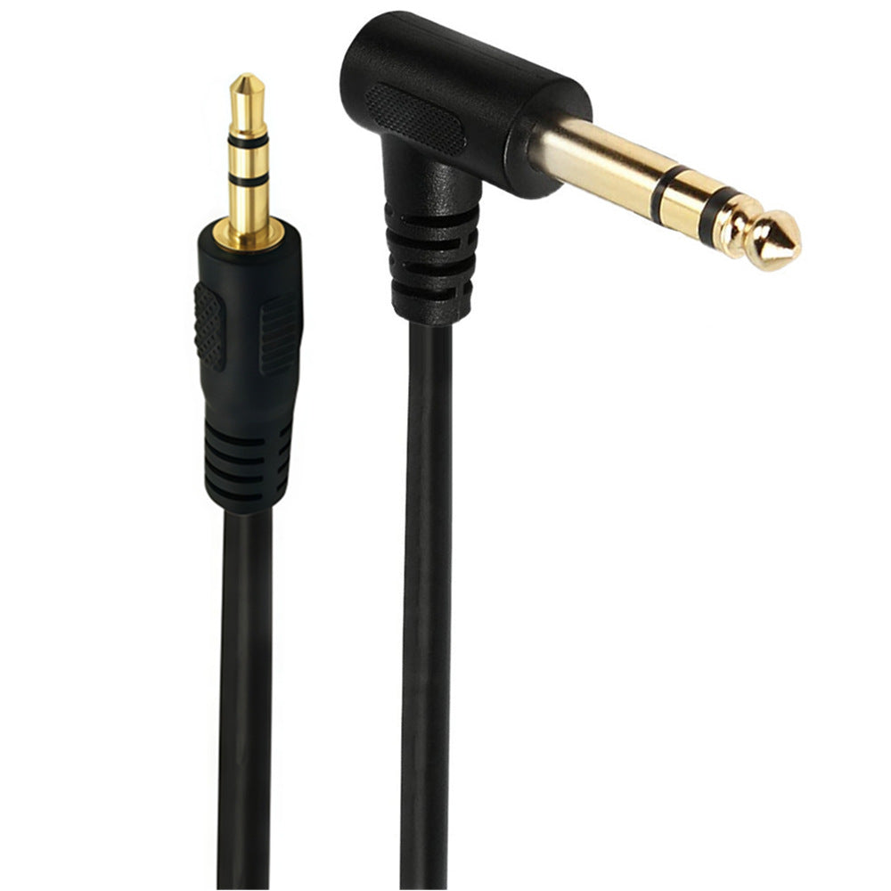 6.35mm TRS right angle to 3.5mm stereo audio cable