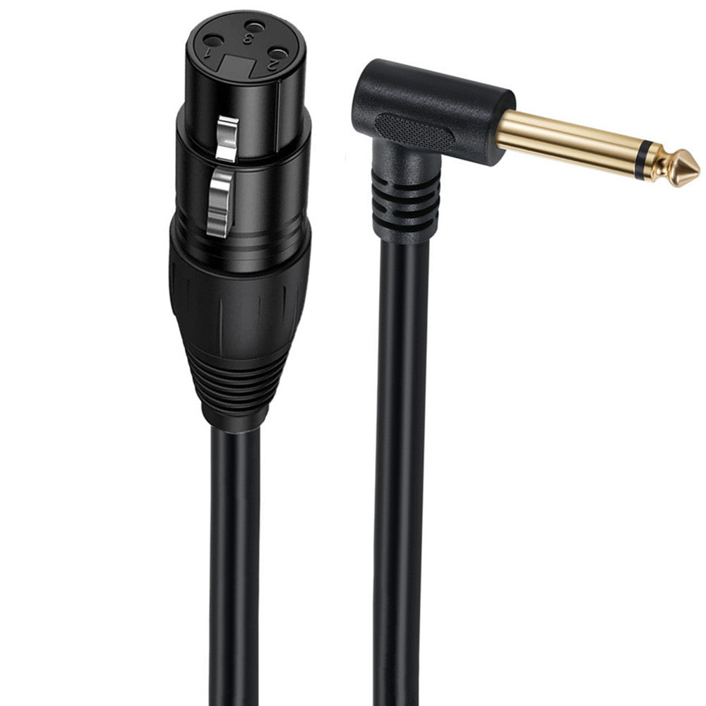 6.35mm TS to XLR female microphone cable with gold plated connectors