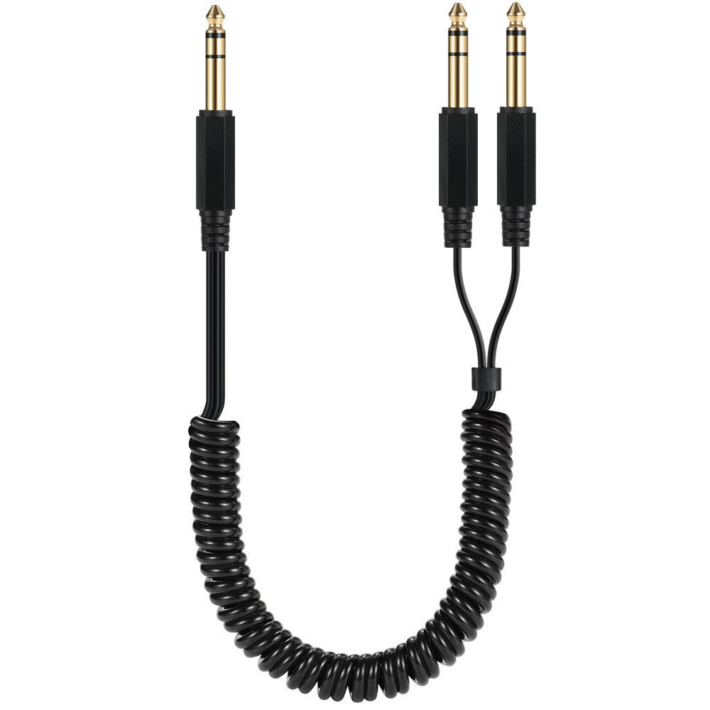 6.35mm 1/4 inch TRS Stereo to Dual 6.35mm Audio Y Speaker Cable