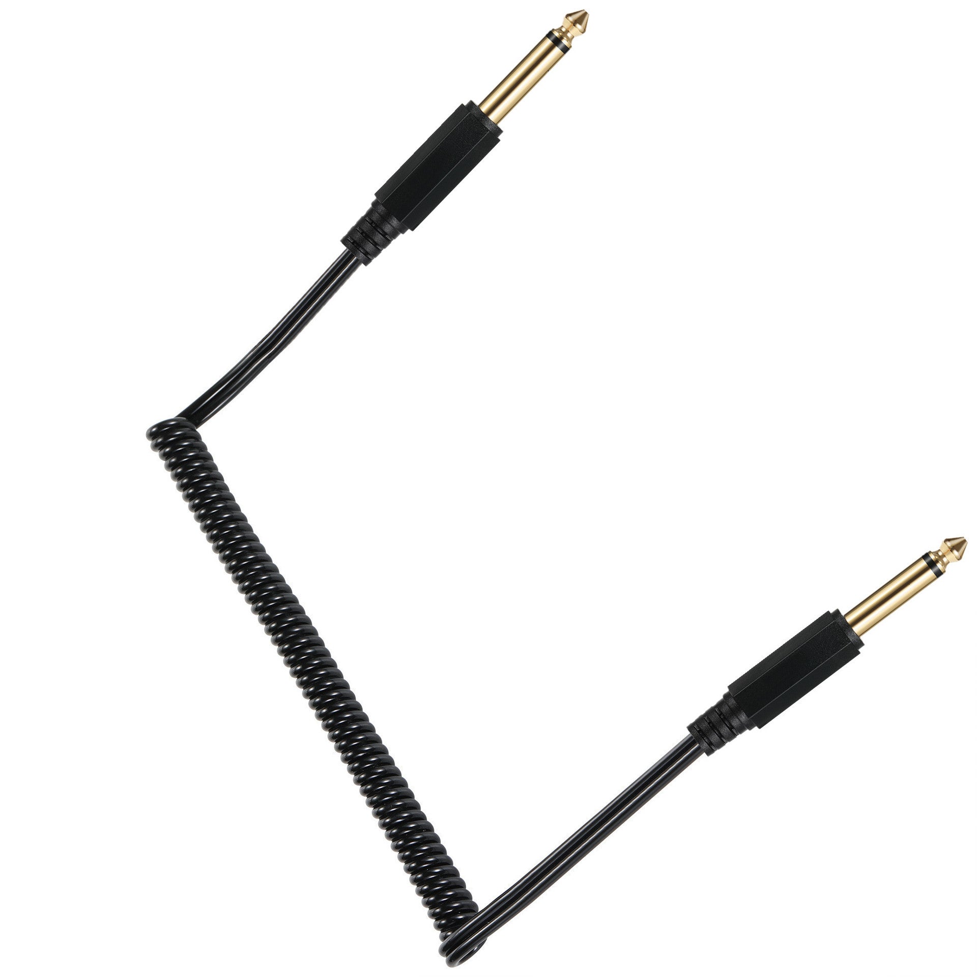 6.35mm Male to Male TS Jack Mono Guitar Audio Coiled Cable