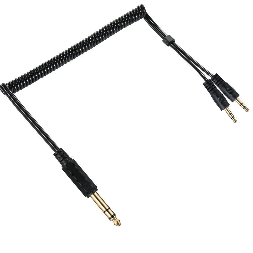 6.35mm 1/4 inch TRS Stereo to Dual 3.5mm (Mini) 1/8" Male Stereo Y Splitter Cable