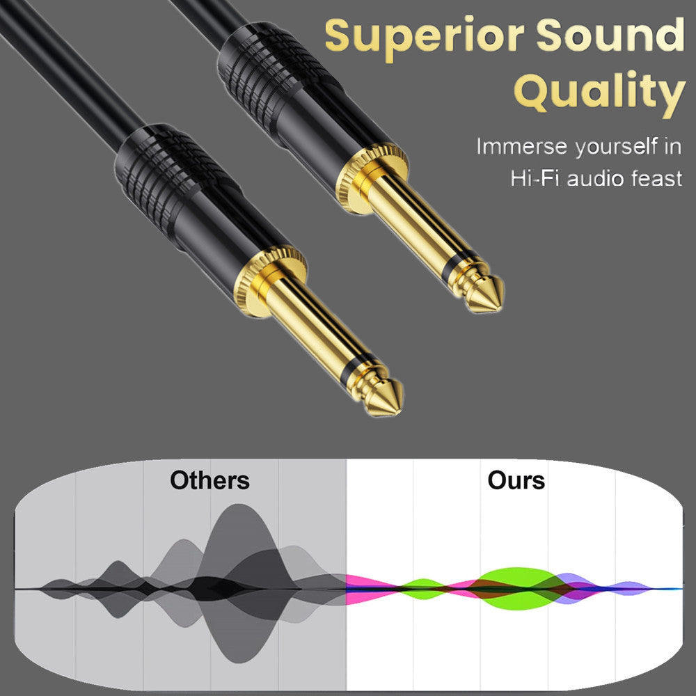 1/4 inch mono instrument audio cable