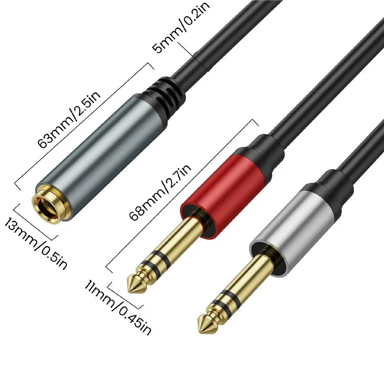 1/4 inch jack splitter for speakers and amplifiers