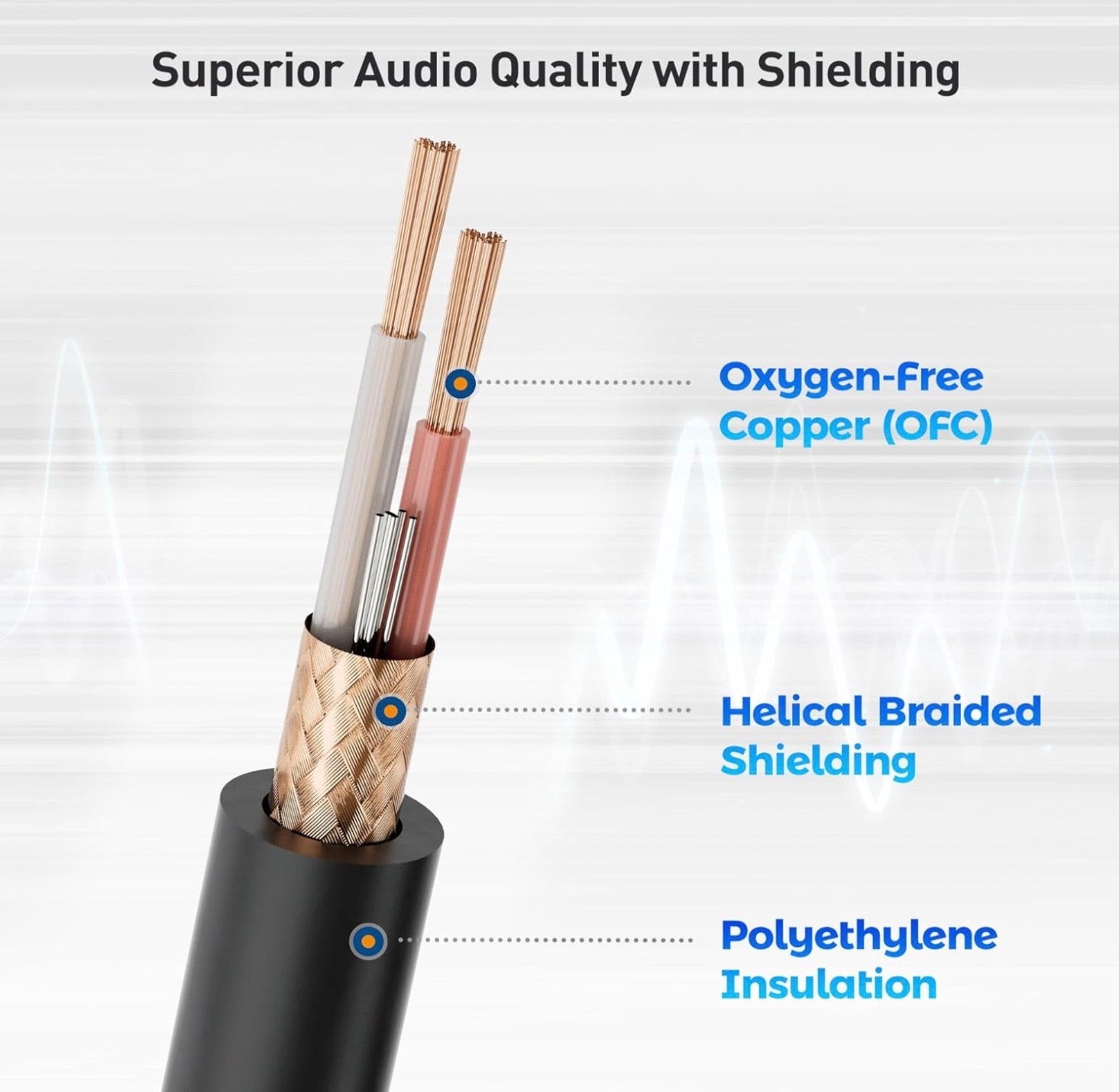 6.35mm 1/4 inch mono jack plug to plug stage snake link cable for live sound and audio routing