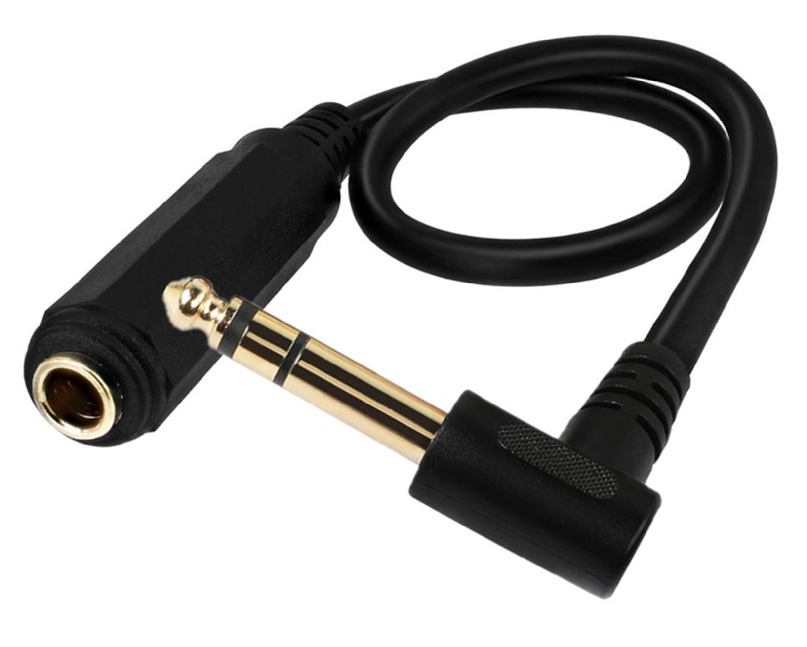 Right angled 1/4 inch jack extension cable