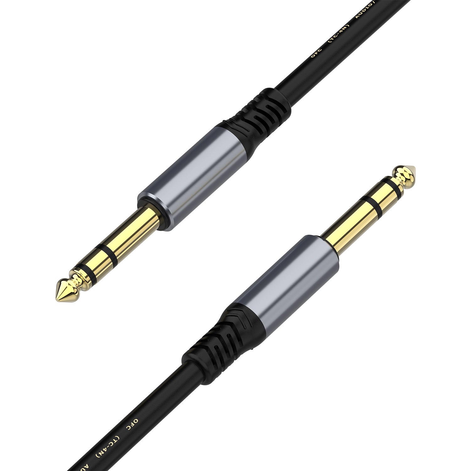 6.35mm 1/4 inch balanced TRS stereo male to male audio cable for studio and professional audio equipment