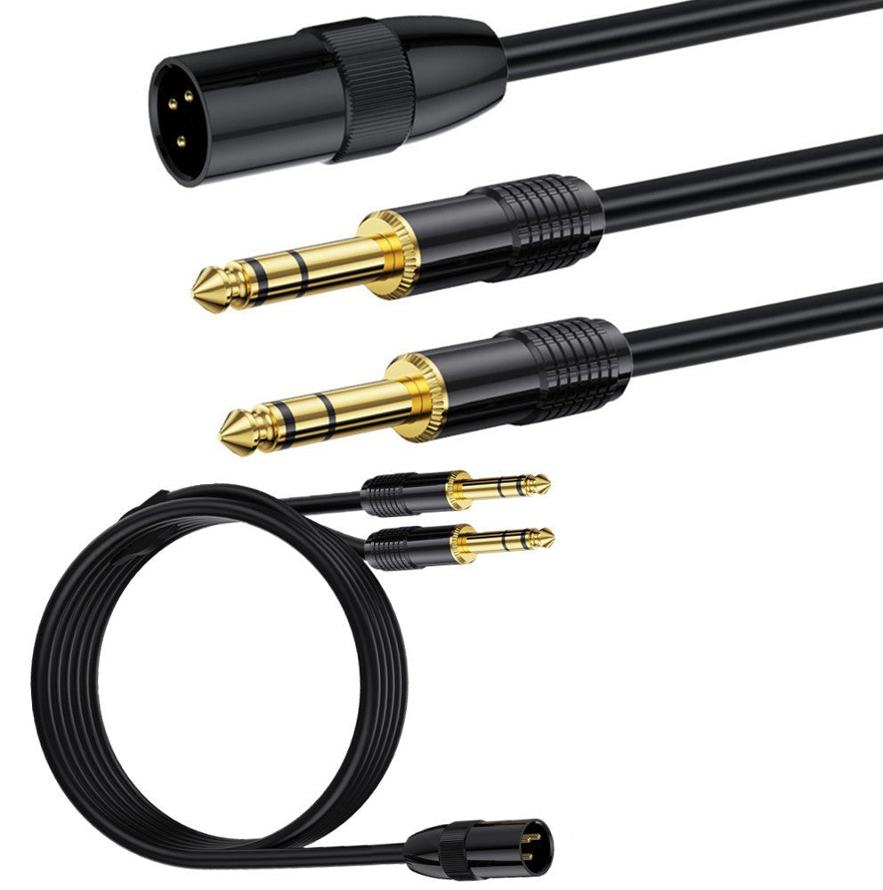 Studio audio XLR to 6.35mm TRS splitter cable