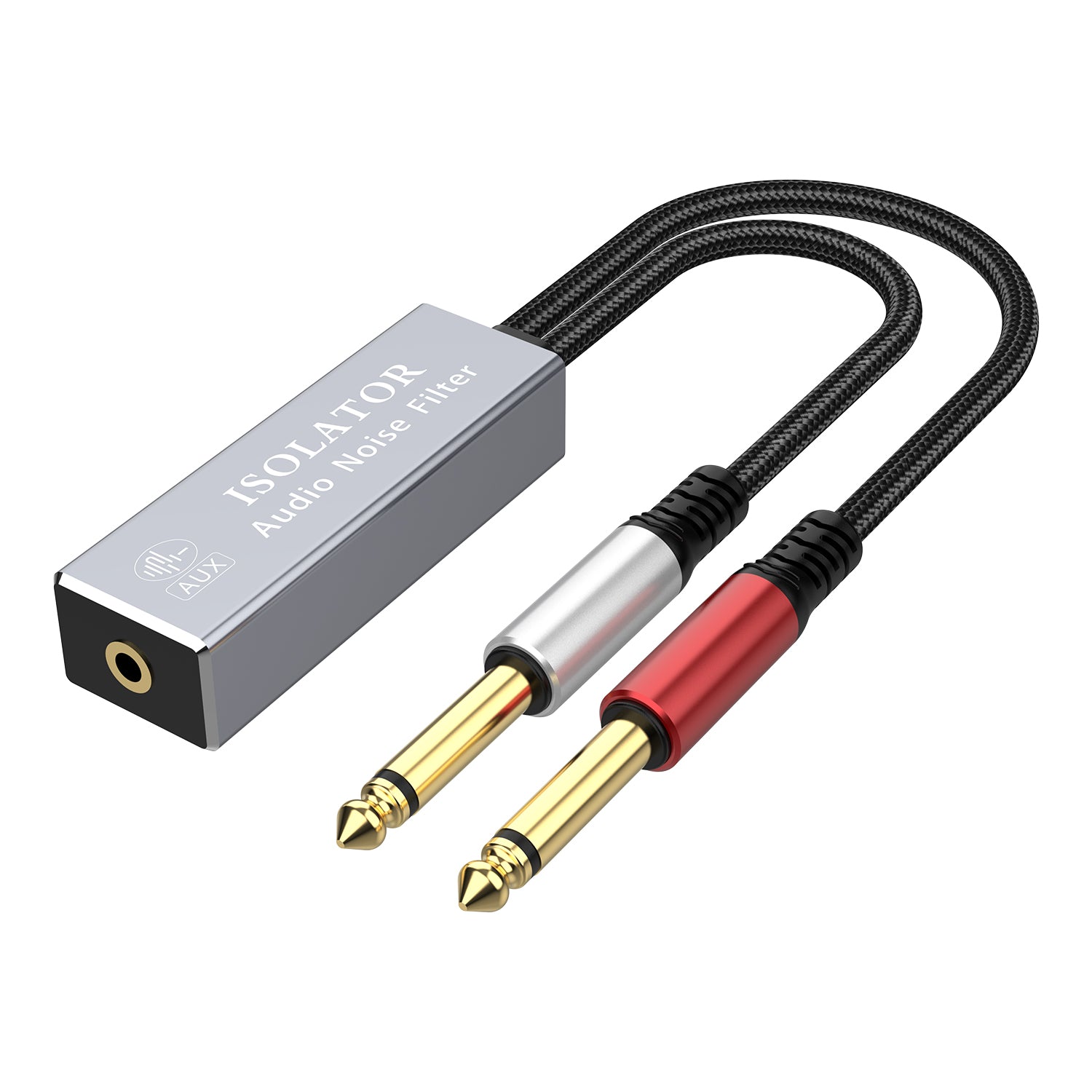 1/4 inch jack to 3.5mm hum and buzz eliminator
