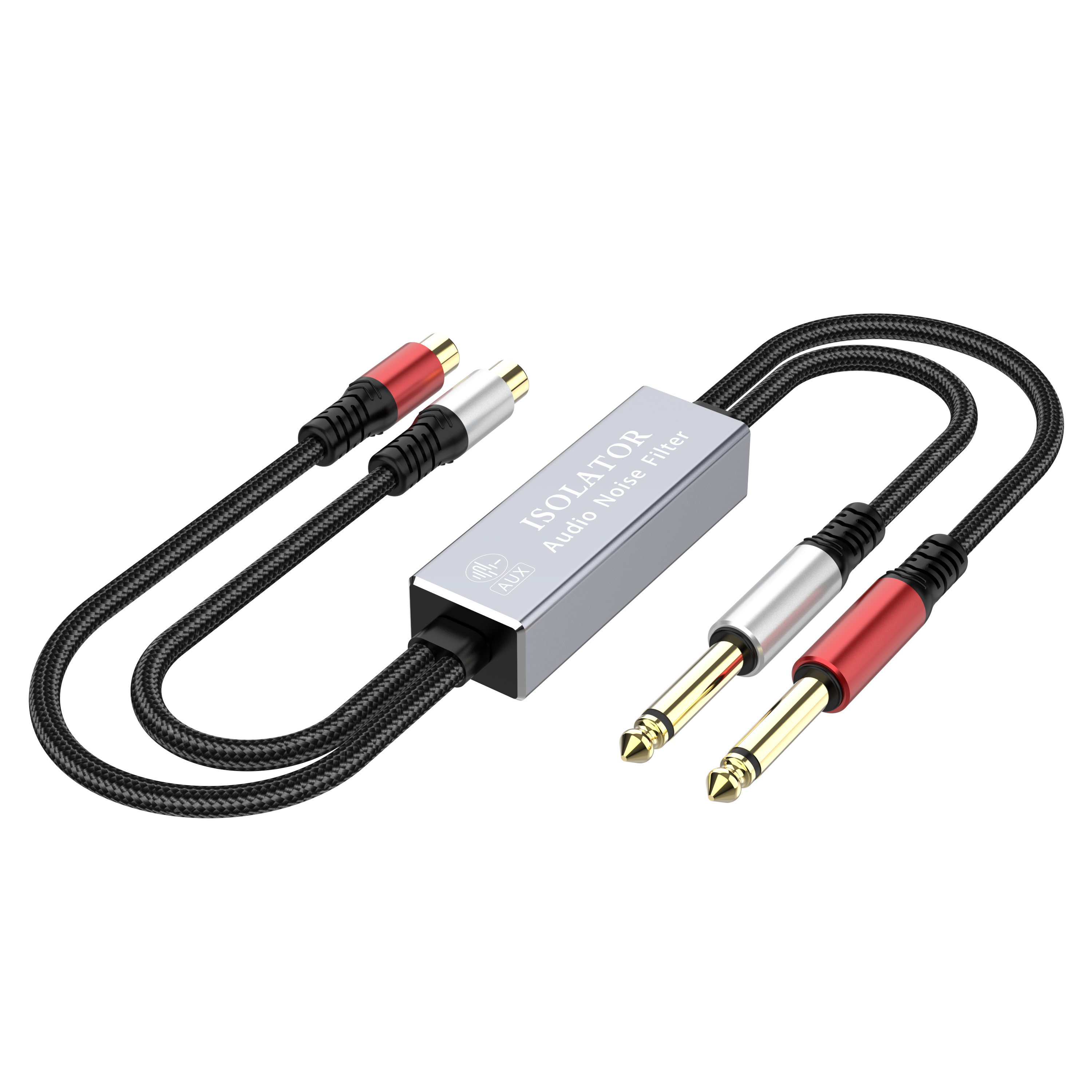 1/4 inch jack to RCA hum and buzz eliminator