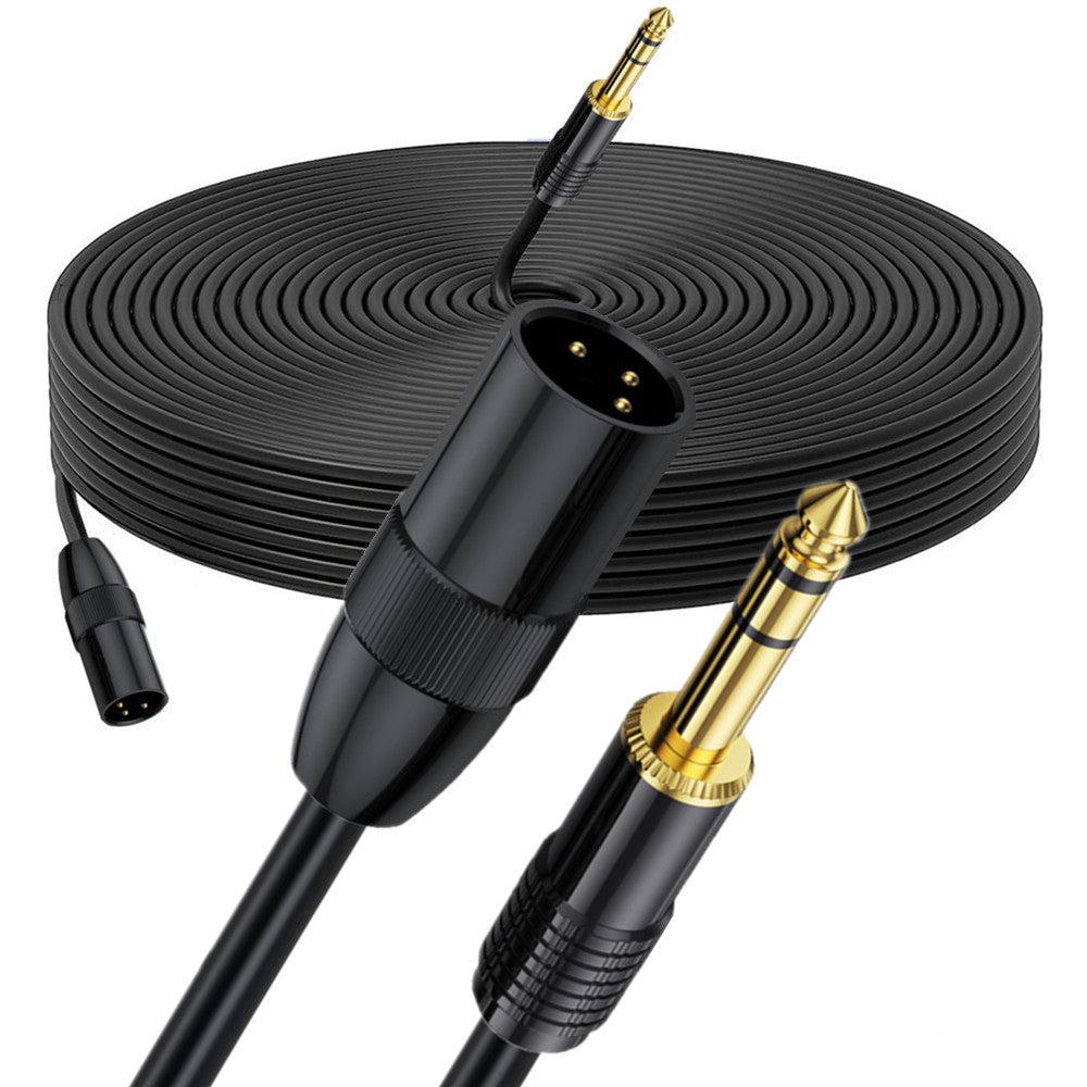 6.35mm Jack to XLR Speaker Cable, 1/4" TRS Stereo Male to XLR 3Pin Male Balanced Interconnect Stereo Audio Cable