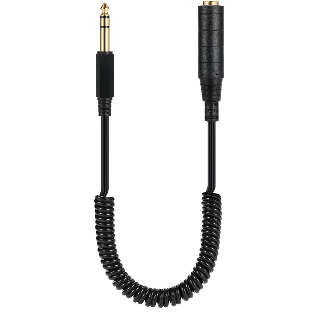 6.35mm 1/4 inch TRS Stereo Male to Female Audio Coiled Extension Cable