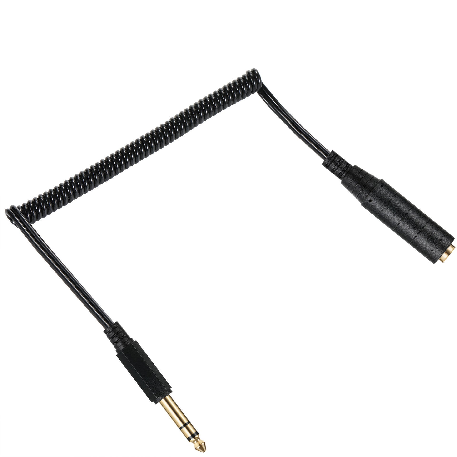 6.35mm 1/4 inch TRS Stereo Male to Female Audio Coiled Extension Cable