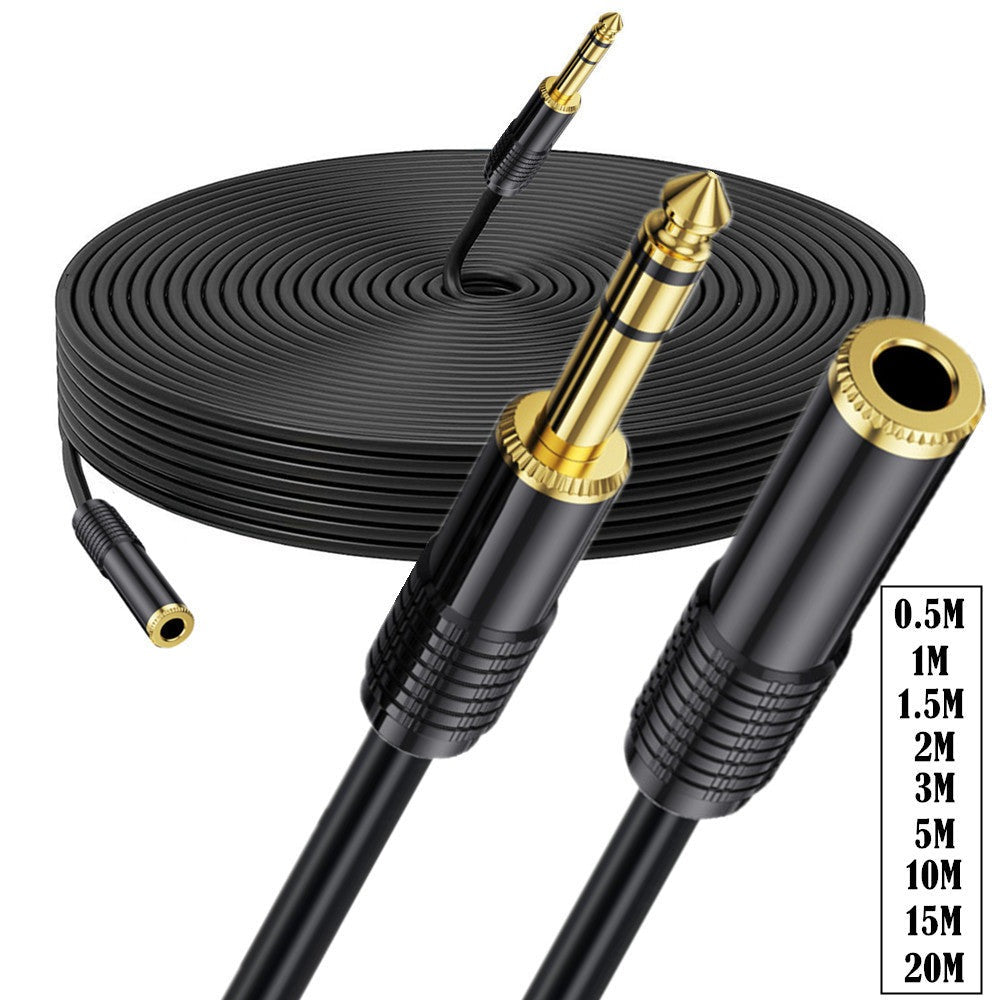 6.35mm 1/4 inch TRS Stereo Male to Female Balanced Audio Extension Cable