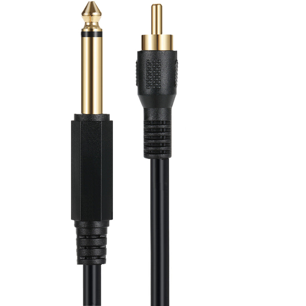 6.35mm (1/4”) Mono Male to RCA Male Audio Cable – 3m for Mixer, AV Amplifier & Speakers