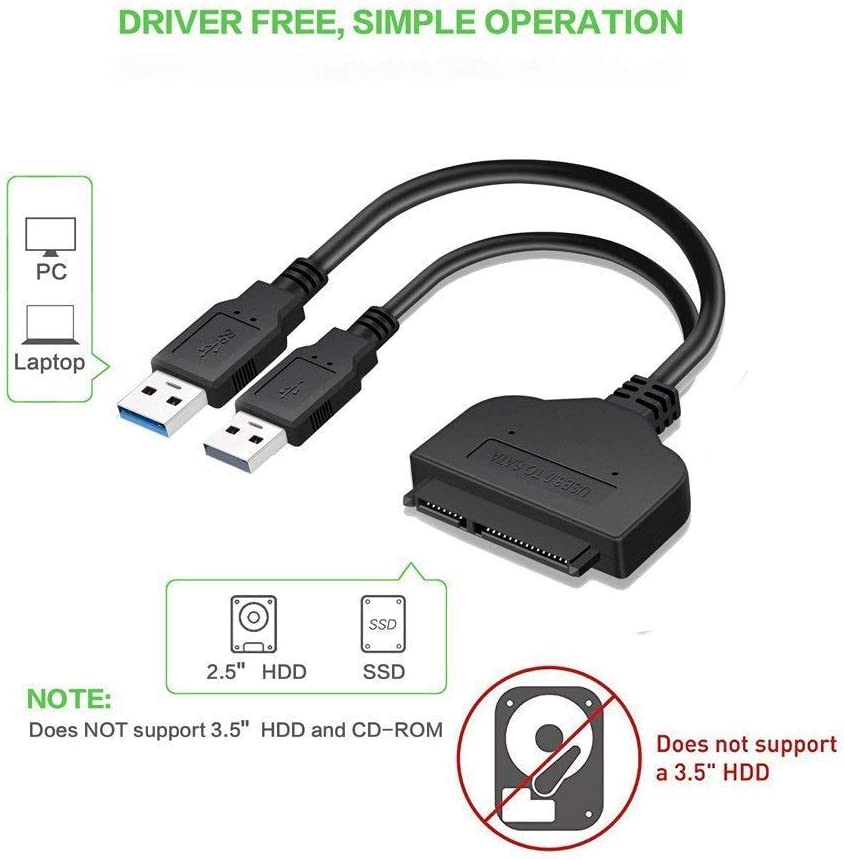 USB 3.0 to 2.5 inch SATA III Hard Drive/SSD Adapter Cable