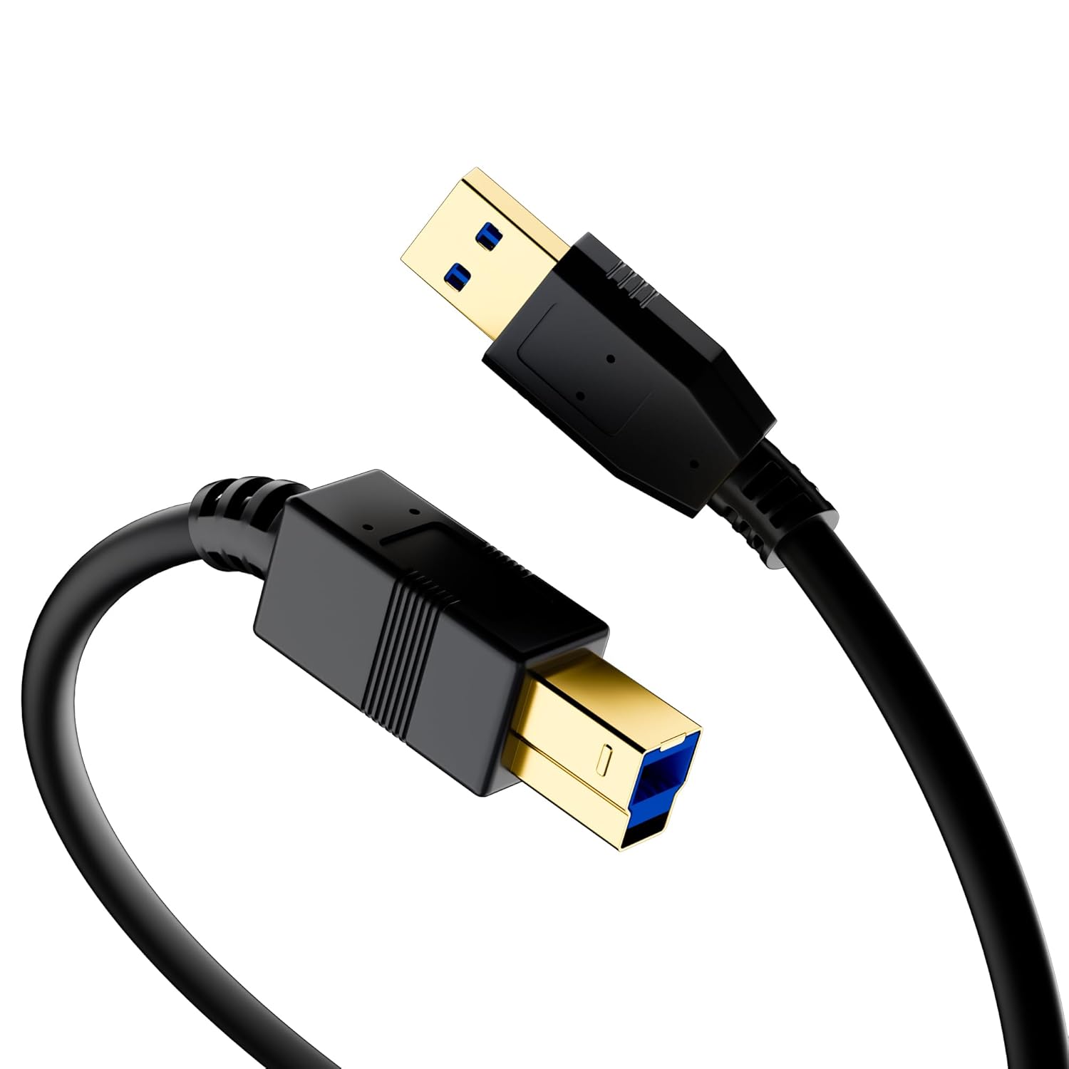 USB 3.0 A Male to B Male Cable – Gold Plated SuperSpeed Data Cord