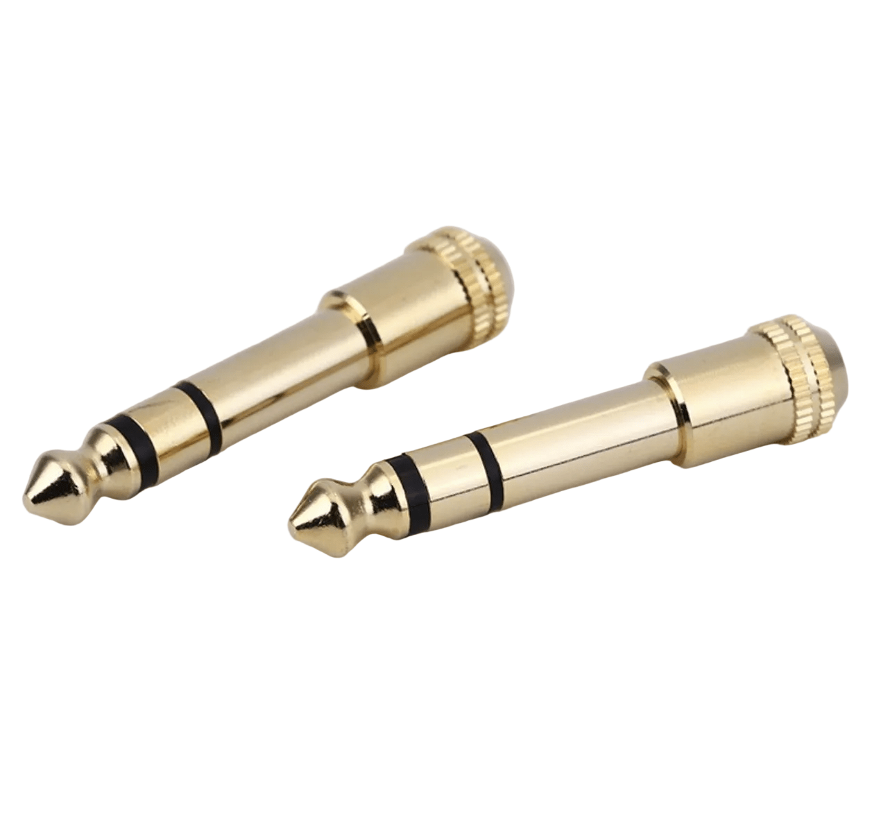 Gold plated TRS audio adapter for guitar amplifier
