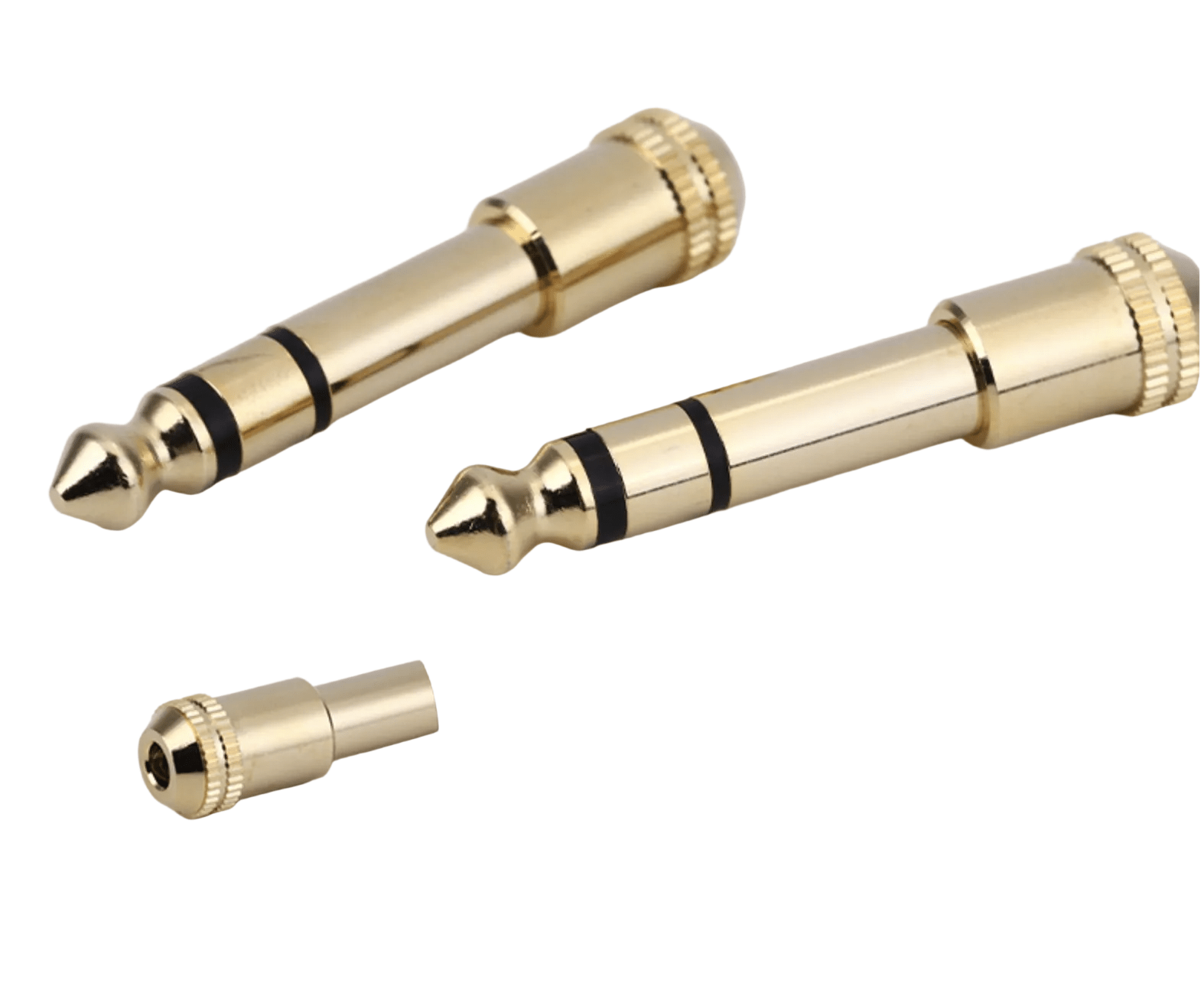 Aluminium 6.35mm to 3.5mm audio converter