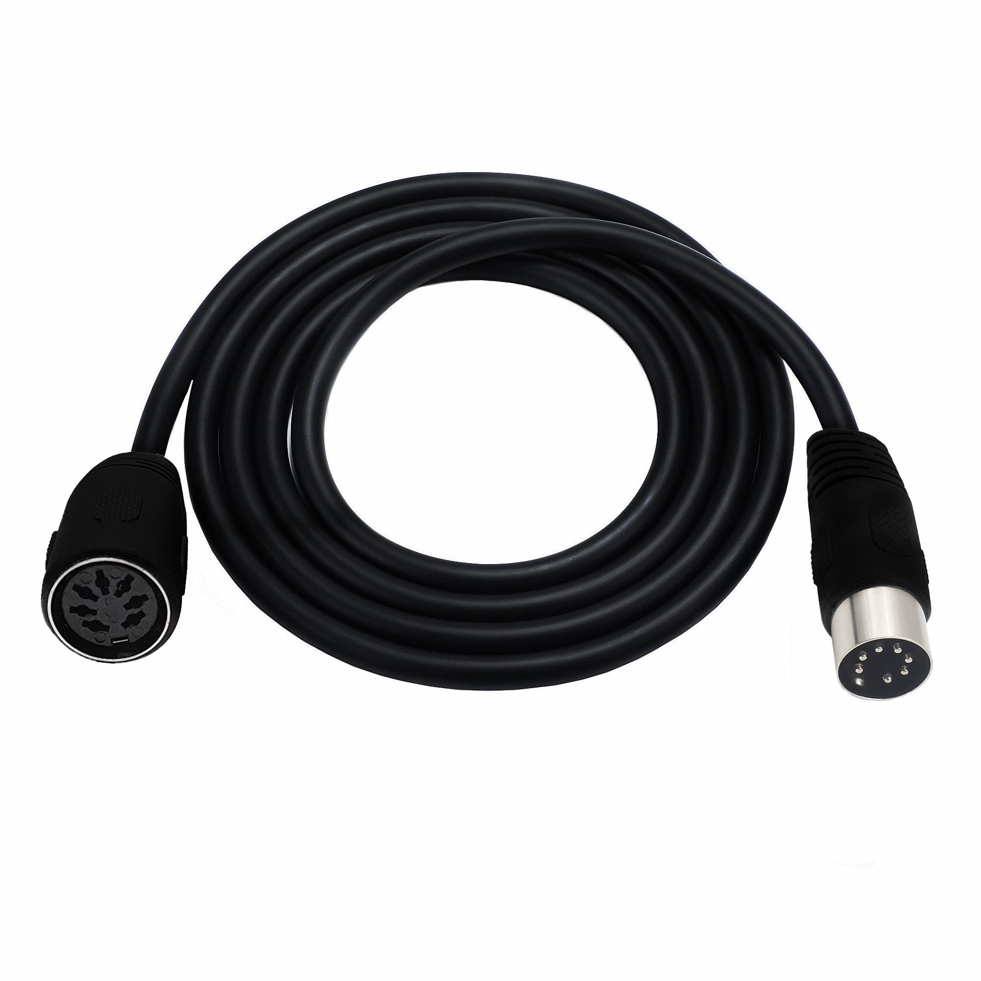 7 pin DIN MIDI male to female extension cable