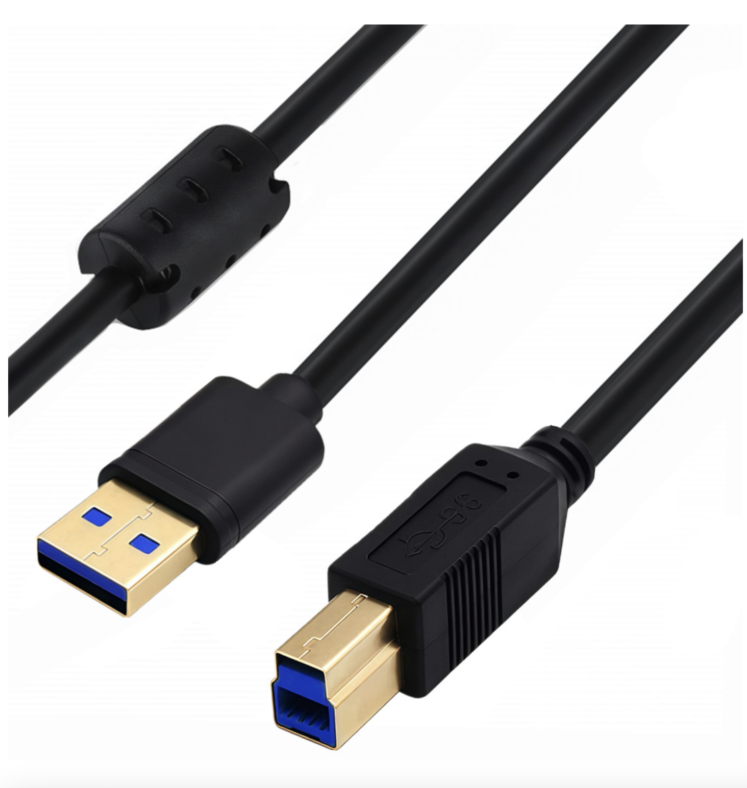 USB 3.0 A Male to B Male Cable – Gold Plated SuperSpeed Data Cord