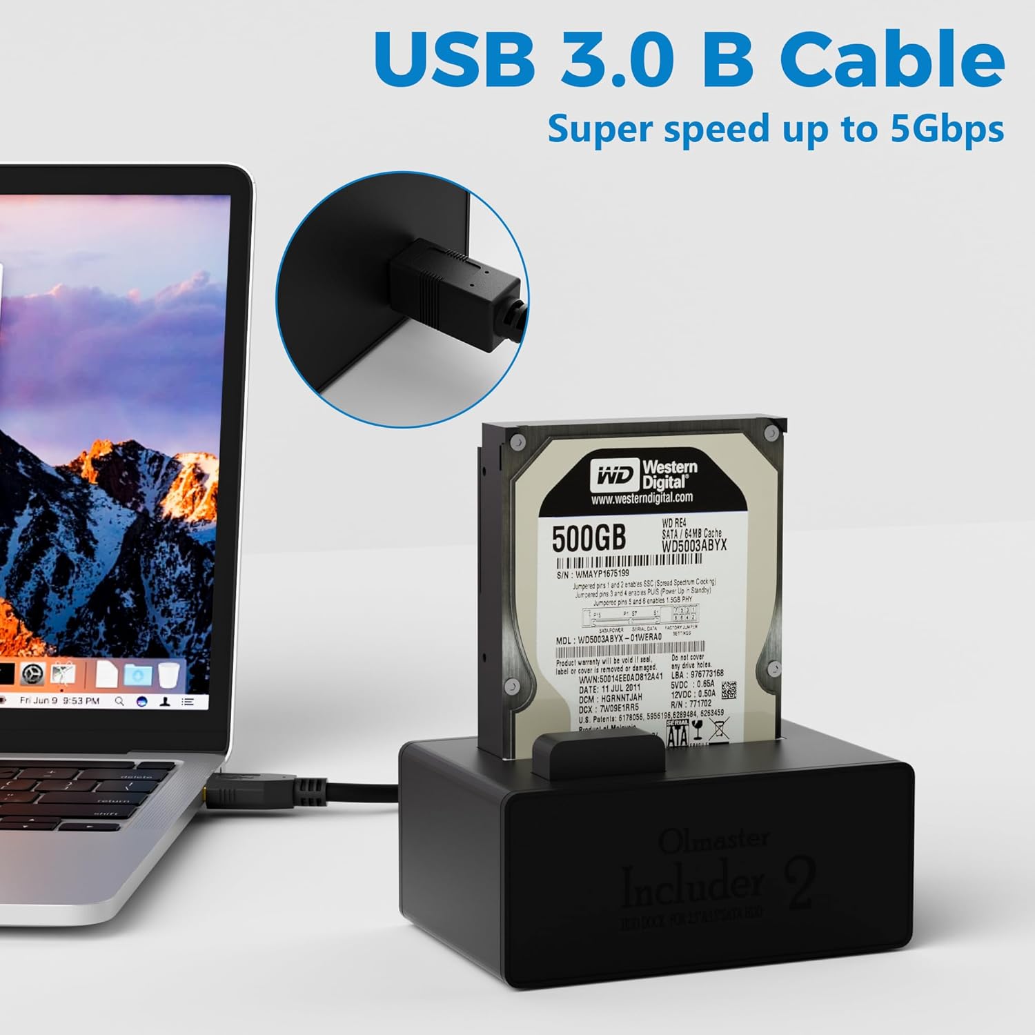 USB 3.0 A Male to B Male Cable – Gold Plated SuperSpeed Data Cord