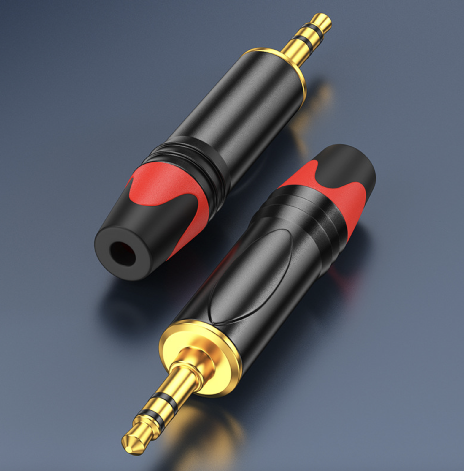 3.5mm Stereo Audio Adapter – Gold-Plated Male to Female Connector
