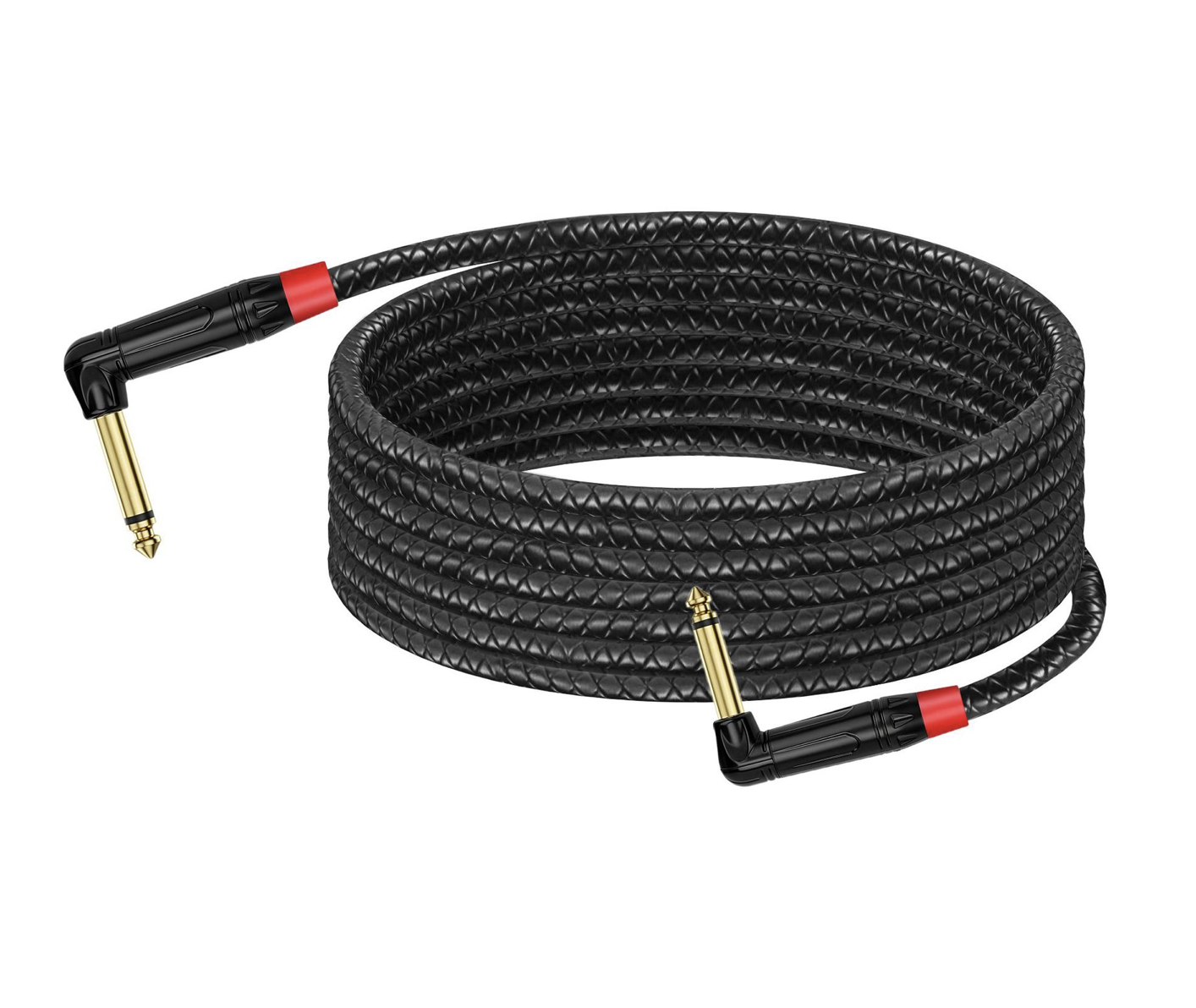 6.35mm (1/4”) Right Angle Mono Guitar Cable | 90° Jack Instrument Lead
