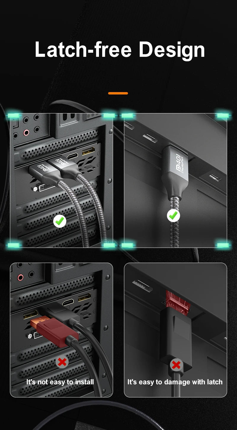 80Gbps DisplayPort 2.1 cable